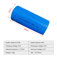 32700 LiFePO4 Batteriezelle 3,2V 6000mAh 19,2Wh 2000 Zyklen Lebensdauer Lithium-Eisenphosphat Solar-LED-Straßenleuchte