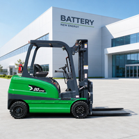 Chariot élévateur électrique compact 2 tonnes (2000 kg) à charge rapide, batterie lithium, moteur AC, contrepoids, pour le chargement