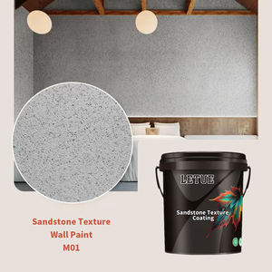 Peinture murale texturée effet pierre de grès certifiée écologique pour l'intérieur, imperméable, revêtement mural effet pierre de grès, vente en gros - Product Image 5