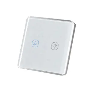 Interruptor de parede sensor de toque zigbee, interruptor de parede smart life app n + l linha 2 gang interruptor de luz ai alto-falante controle de voz interruptores de luz