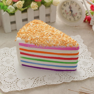 Jouets anti-stress en caoutchouc en forme de gâteau triangulaire, à remontée lente, jouet souple en forme de gâteau à étages pour enfants, vente en gros - Product Image 2