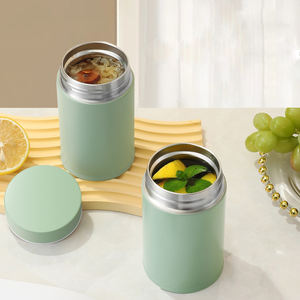 Pot de nourriture isolé en acier inoxydable de 9oz pour enfants, <span class=keywords><strong>thermos</strong></span> à soupe anti-fuite à large bouche, ensemble de récipients pour tasse mignonne chaude de <span class=keywords><strong>24h</strong></span> et froide de 12h - Product Image 1