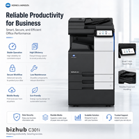 NOUVEAU Copieur multifonction couleur A3 Konica Minolta Bizhub C301i, imprimante laser 30 ppm, scanner, machine à photocopier tout-en-un pour bureau