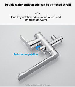 360 °   Grifo de Bañera Giratorio de Latón con <span class=keywords><strong>Ducha</strong></span> para Bañera Independiente, Montaje en Suelo, Grifo Mezclador Monomando para Bañera, Cromado - Product Image 6