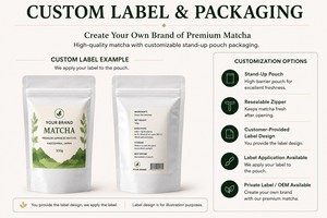 Emballage personnalisé OEM en sachet de poudre de thé Matcha Hojicha japonais, marque privée, 100g TBT JAPAN - Product Image 2