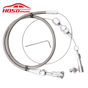 Kit de câble d'accélérateur tressé en acier inoxydable HOSO RACING de 24 pouces pour Chevrolet - Product Image 1