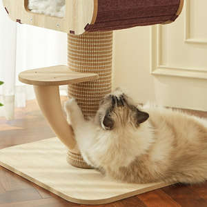 Arbre à <span class=keywords><strong>chat</strong></span> en sisal de haute qualité avec niche, structure stable, meubles multifonctions <span class=keywords><strong>pour</strong></span> chats d'intérieur - Product Image 4