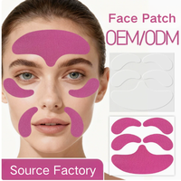 Lot de 5 patchs anti-âge personnalisables pour le front et le contour des yeux, respirants, pour le lifting du visage et la réduction des rides