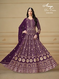 Ropa india y pakistaní Georgette Anarkali Salwar Kameez para mujer Ropa DE BODA Vestido Anarkali Disponible Cantidad al por mayor - Product Image 4