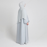 Abaya ouverte traditionnelle musulmane sur mesure pour femmes, confectionnée en tissu de qualité supérieure, avec manches bouffantes, vêtement élégant