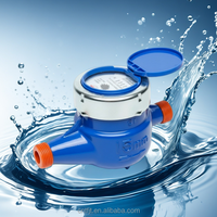 Compteur d'eau mécanique multi-jets, corps en laiton, utilisation en eau froide, DN15