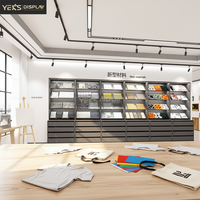 YEKS - Expositor de Azulejos Comercial de Metal con Base para Piso y Gabinete Combinado con Cajones Deslizantes para Sala de Exhibición