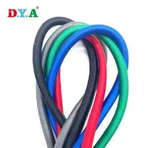 Kabel guncangan tali elastis bulat Multi lebar PP/Polyester/PE karet lateks peregangan kabel Bungee elastis untuk trampolin berkemah