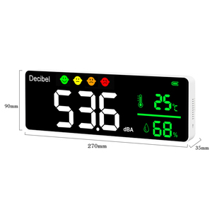 Wall Mount 3-in-1 Decibel Meter Large LED Display Noise Temperature Humidity Monitor with Manual <strong>Calibration</strong> &amp; Type-C Port - Product Image 4