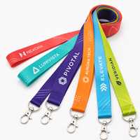 Lanières promotionnelles en polyester en gros, livraison rapide, lanières porte-clés personnalisées avec logo et design coloré, prix d'usine