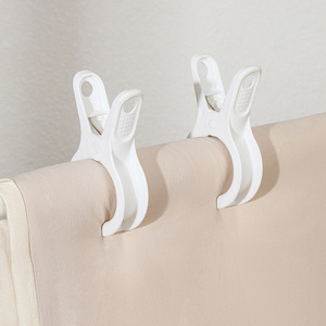 U Shape Plastic Clothespin White Large Non Slip For Quilt Drying Garment <b>Clips</b> - Product Image 1