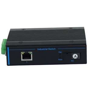 Switch Ethernet Industriel Gigabit 1 Port Fibre SC vers 1 Port RJ45 Monomode Monofibre 20km DC48-57V Large Plage de Température IP40 - Product Image 1