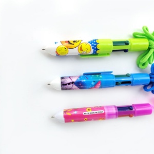 4-in-1 Multi-Color Cute Cartoon Design Retractable <b>Ballpoint</b> <b>Pen</b> 0.7mm 0.5mm Writing Orange Plastic Body Novel School Supplies - Product Image 6