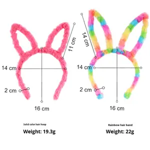 Groothandel Konijn Hoofdband Knipperende Concert Speelgoed Pluche Haarband Met Oor Opzetstukken Party Accessoire - Product Image 4