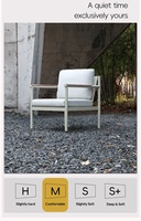 Ensemble de canapé et table basse d'extérieur en aluminium au design nordique, coussins imperméables et résistants à la rouille, adaptés aux patios et aux balcons