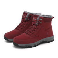 Bottes d'hiver en fourrure de mouton à semelle épaisse pour femmes, fabriquées sur mesure en usine, vente en gros, résistantes à l'eau, antidérapantes, baskets décontractées pour hommes