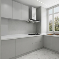 Meubles de cuisine modulaires modernes, écologiques, ignifuges et à finition brillante, et armoires pour toute la maison avec garantie de 5 ans et personnalisation