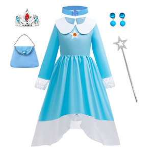 Robe de princesse pour filles, motif étoile de jeu vidéo, tenue de jeu de rôle Rosalina, costume de <span class=keywords><strong>cosplay</strong></span> Peach pour enfants, Halloween 2026 - Product Image 2