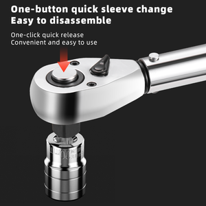 <span class=keywords><strong>Clé</strong></span> <span class=keywords><strong>dynamométrique</strong></span> industrielle à tête interchangeable, en acier au chrome-vanadium, de qualité OEM, pour la réparation automobile - Product Image 5