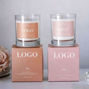 Luxury Kraft Paper Candle Box square Tuck <b>Top</b> White Cardboard Box Packaging for Candle Jar - Product Image 3