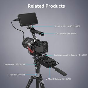   Kit de cage en fibre de carbone avec pince à câble pour <span class=keywords><strong>Sony</strong></span> A7RV/<span class=keywords><strong>A7IV</strong></span>/A7SIII, cage pour appareil photo avec plusieurs points de fixation d'accessoires - 4308 - Product Image 5