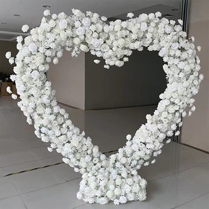 Haute qualité coeur rouge arc mariage toile de fond Roses artificielles décor composé mousse soie tissu pour <span class=keywords><strong>les</strong></span> fêtes de mariage approvisionnement direct - Product Image 4