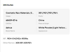 AOS Alfa Olefin Sulfonato CAS 68439-57-6, Surfactante Líquido en Polvo de Alta Espuma para Limpiador Diario - Product Image 6