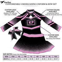 Uniforme de cheerleading rose ALLStar tendance, design gratuit, strass de haute qualité, sur mesure pour les compétitions de cheerleading
