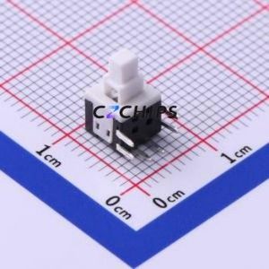 TK-6580A-2 Push Button Switch Through hole Switch Double Pole Double Throw No Lock Square Plunger Right Angle Insert - Product Image 1