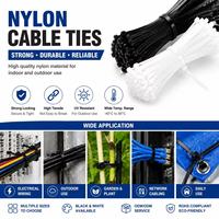 Attache de fixation pour garniture de voiture en nylon POM 5 mm, avec boucle auto-agrippante en microfibre colorée, pour la gestion des câbles et l'organisation des fils
