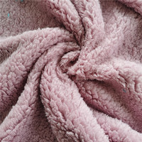 100% Polyester Tricoté Tissu Polyester Sherpa Poly Polaire Velours Tissu pour Hiver Sherpa Polaire Tissu