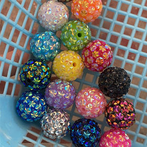 Cuentas Acrílicas de 20 mm, Color Mixto, Perlas de Resina AB, Cuentas de Estrás para Bolígrafos, Llaveros, Collares Gruesos, Manualidades, Portacredenciales, Fabricación de Bolígrafos - Product Image 4