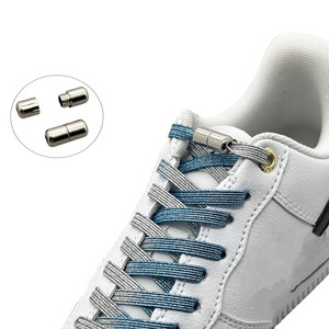 Elastische Schnürsenkel ohne Krawatten Schnürsenkel Flat <span class=keywords><strong>Gold</strong></span> Glitter Gummibänder Kapsel Lock Schnürsenkel für Erwachsene Kids Sneaker - Product Image 2