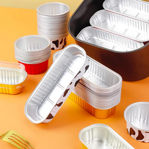 Disposable Aluminum <b>Foil</b> <b>Trays</b> Rectangular Thickened For Air Fryer <b>Baking</b> Camping Use - Product Image 2