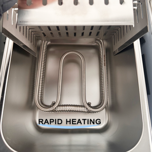 業務用12L電気フライヤー、レストラン用、卓上ステンレス製フライヤー、温度調節機能付き - Product Image 2