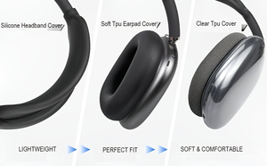 Accesorios para Auriculares 3 en 1, Funda Transparente <span class=keywords><strong>de</strong></span> TPU, Funda <span class=keywords><strong>de</strong></span> Silicona para <span class=keywords><strong>Diadema</strong></span> para Apple <span class=keywords><strong>Airpods</strong></span> Max - Product Image 2