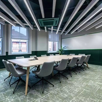 Léger facile à installer PET feutre acoustique suspendu plafond suspendu déflecteur réduction du bruit 100% Polyester