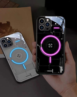 Étui de téléphone à lumière LED lumineuse de luxe Étui de téléphone portable à LED