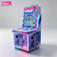 Machine de jeu d'arcade commerciale pour enfants, à monnayeur, avec écran HD 17 pouces, jeu interactif et éclairage RGB