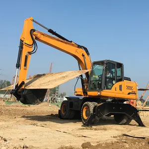13ton Hydraulic Digger Cat 320d Wheeled Excavators Bucket Wheel Earth Moving Machinery Construction Excavators