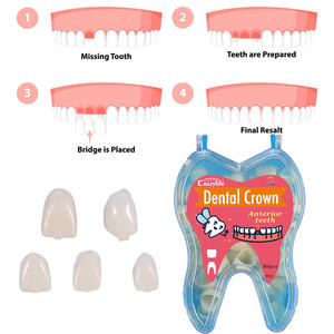 Crazylife 50 pièces/boîte Kit <span class=keywords><strong>de</strong></span> couronnes dentaires temporaires, pour dents antérieures, molaires avant et postérieures, facettes dentaires, outils <span class=keywords><strong>de</strong></span> blanchiment dentaire - Product Image 5