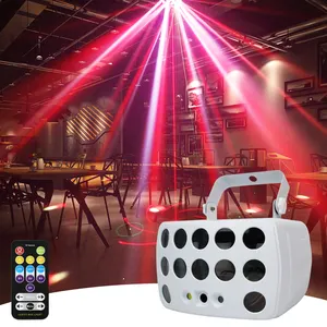 3 in1 bướm ánh sáng laser DMX điều khiển RGB LED Strobe giai đoạn đèn hiệu ứng máy chiếu thiết bị Disco Đảng màu đỏ màu xanh lá cây Lazer đèn