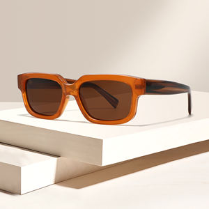 Gafas de sol polarizadas cuadradas TR90 de nuevo diseño Vintage para hombre, montura de acetato gris, Producto popular de alta calidad y superventas - Product Image 5