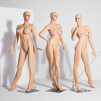 Mannequin réaliste en fibre de verre pour vitrine de magasin de vêtements, modèle humain grandeur nature, teint de peau, maquillage, femme