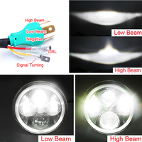 Phares de projecteur ronds Led de 7 pouces pour Land Rover Defender 7 "lampe Halo Angel Eyes avec clignotant pour Jeep JK pour Renegade